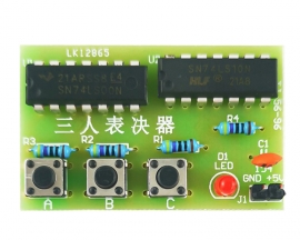 3 Channel Responder DIY Kit 3Bit Answering Voting Device Electronic Kits for Soldering Skills Competion Teaching Training
